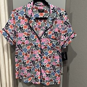 Kate Spade floral pajama set size large NWT